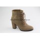 Lace up Block Heel Shoes Women High Heel Boots